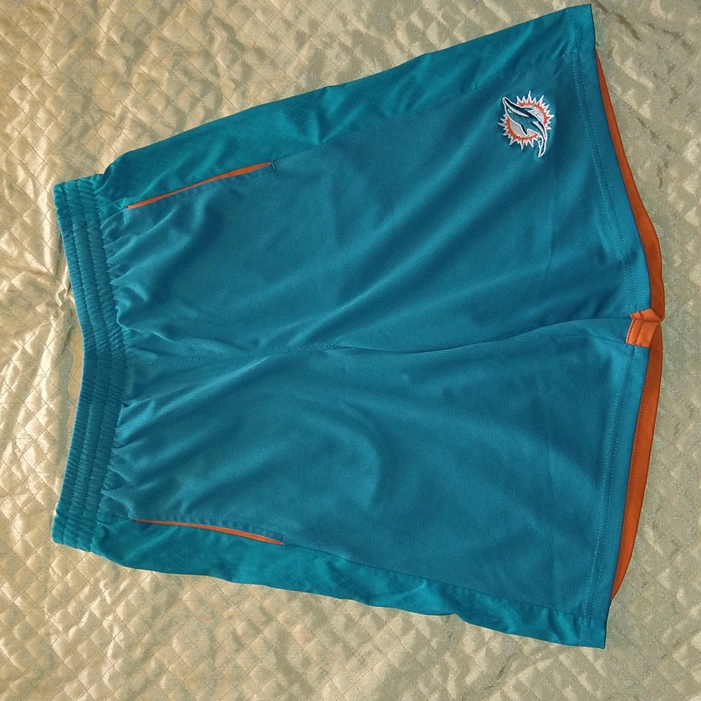NFL Team Apparel Dolphins Jersey Shorts Boys Large